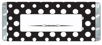 AP115 Black & White Polka Dots Candy Wrapper AP115 Black & White Polka Dots Candy Wrapper